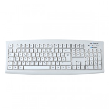 Tastatur Seal Shield SSWKSV107      wasserdicht, IP68,               antimikrobiell/spülmaschinenfest,      Weiß, USB,                   SILVER SEAL