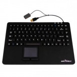 Tastatur Seal Shield S87P2DE           wasserdicht, IP68,               antimikrobiell/spülmaschinenfest, Schwarz, USB,   Touchpad, SEAL TOUCH